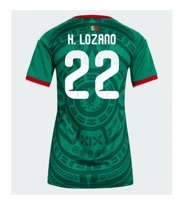 Mexiko Hirving Lozano #22 Hemmatröja Dam VM 2026 Kortärmad